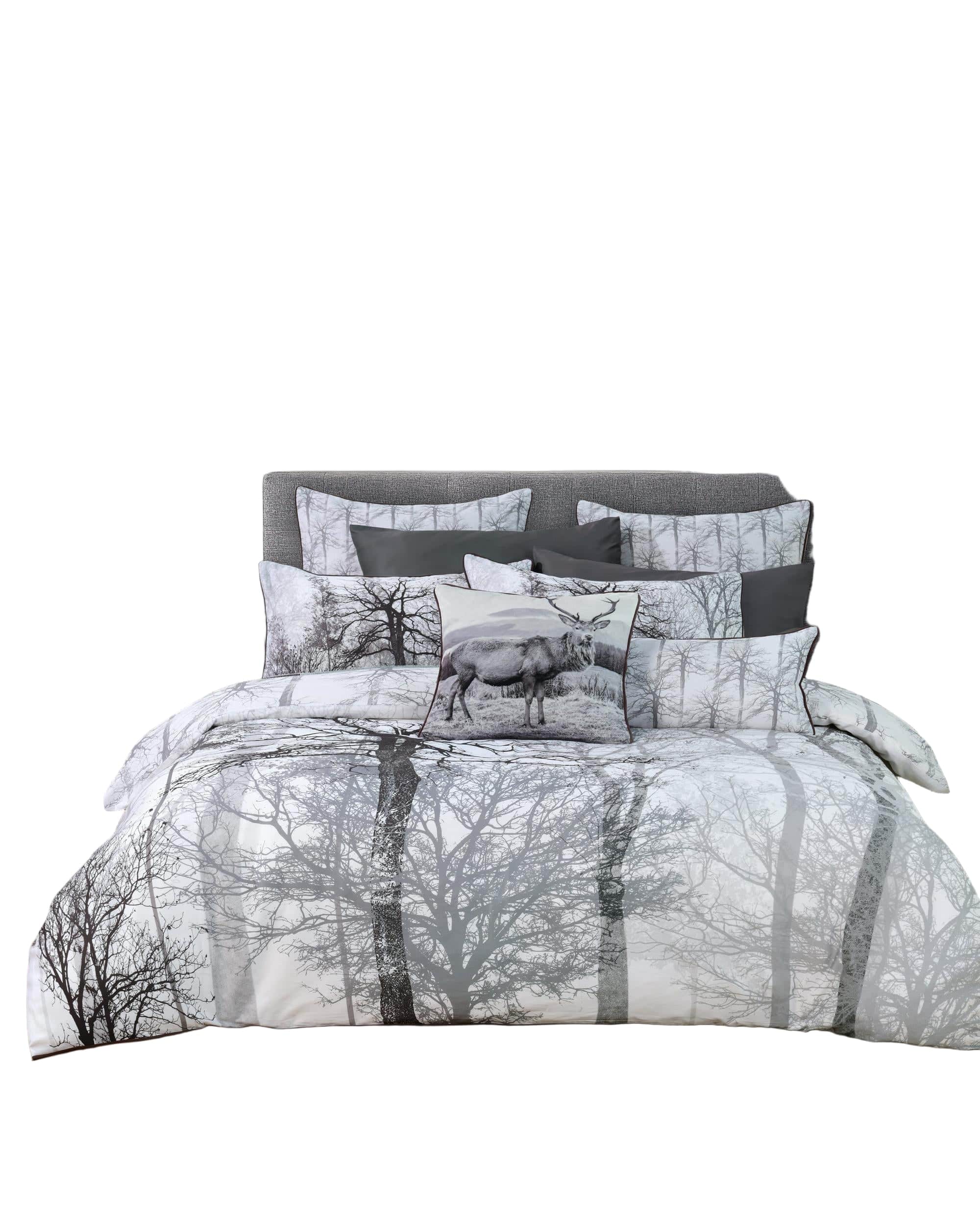 Bianca Bedding Quilt Cover Bianca Bedding Myrtleford Grey Cotton Sateen Quilt Cover Set