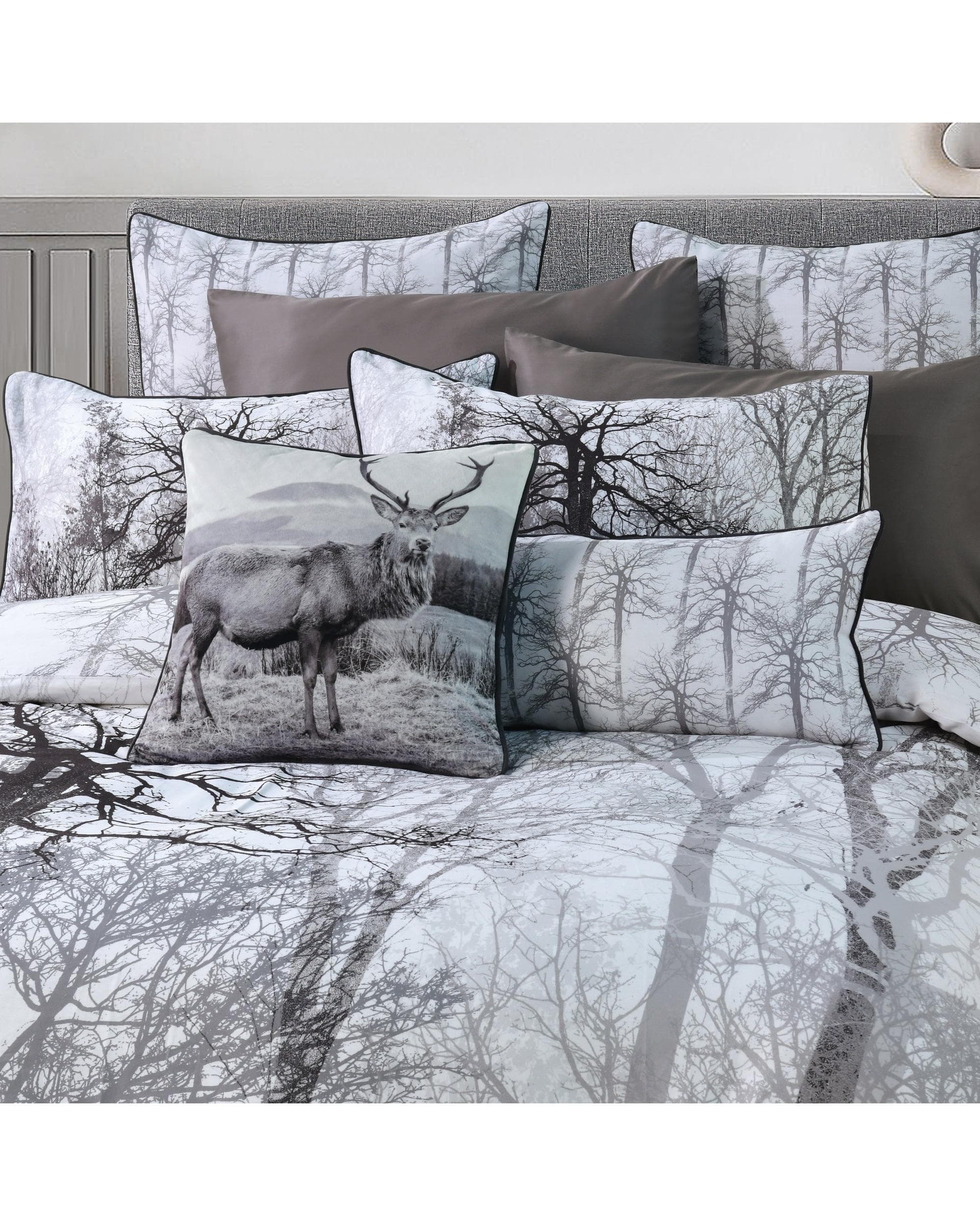 Bianca Bedding Quilt Cover Bianca Bedding Myrtleford Grey Cotton Sateen Quilt Cover Set