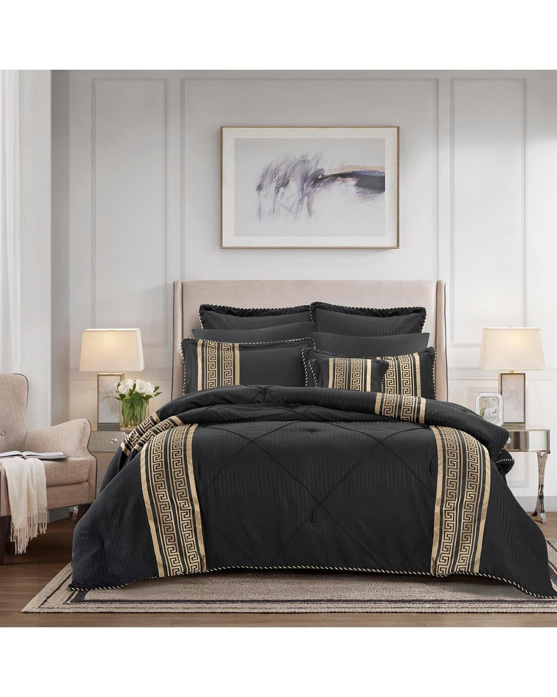 Bianca Bedding Comforter Bianca Bedding Raffaello Black 6-Piece Comforter Set