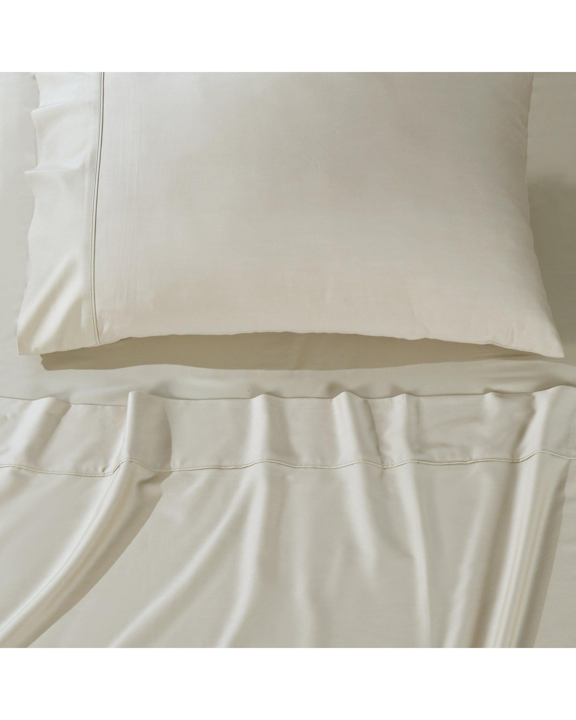 Bianca Bedding Bed Sheets Bianca Bedding Rosebank Extra Long, Extra Wide Flat 500 TC Bamboo/Cotton Sheet Set - Sand