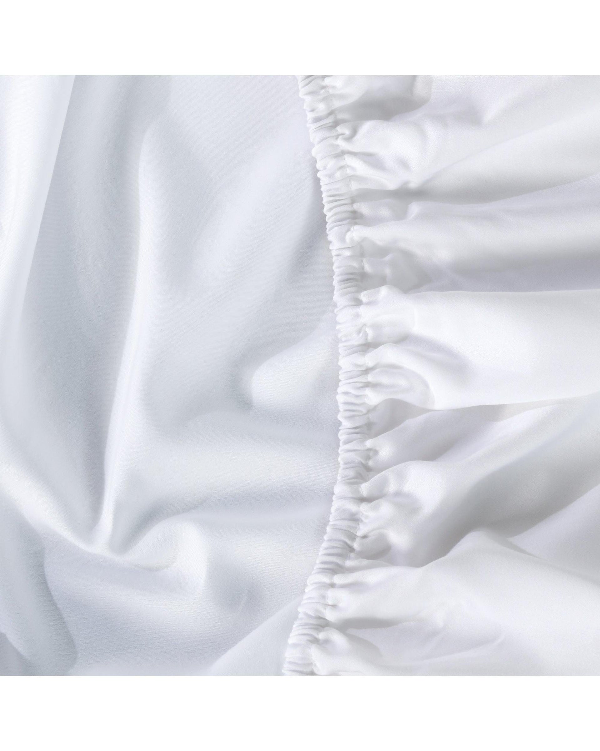 Bianca Bedding Bed Sheets Bianca Bedding Rosebank Extra Long, Extra Wide Flat 500 TC Bamboo/Cotton Sheet Set - White