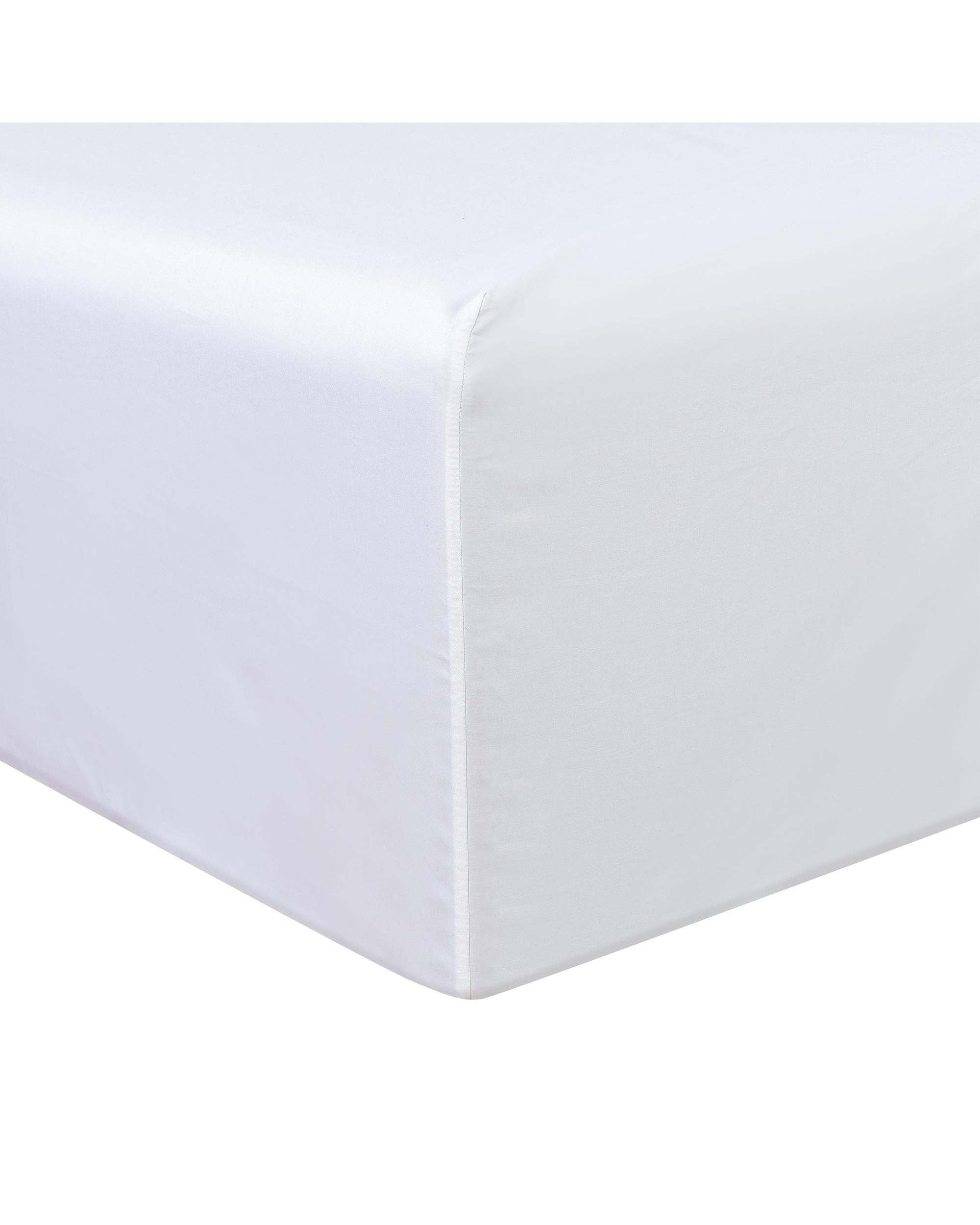 Bianca Bedding Bed Sheets Bianca Bedding Rosebank Extra Long, Extra Wide Flat 500 TC Bamboo/Cotton Sheet Set - White