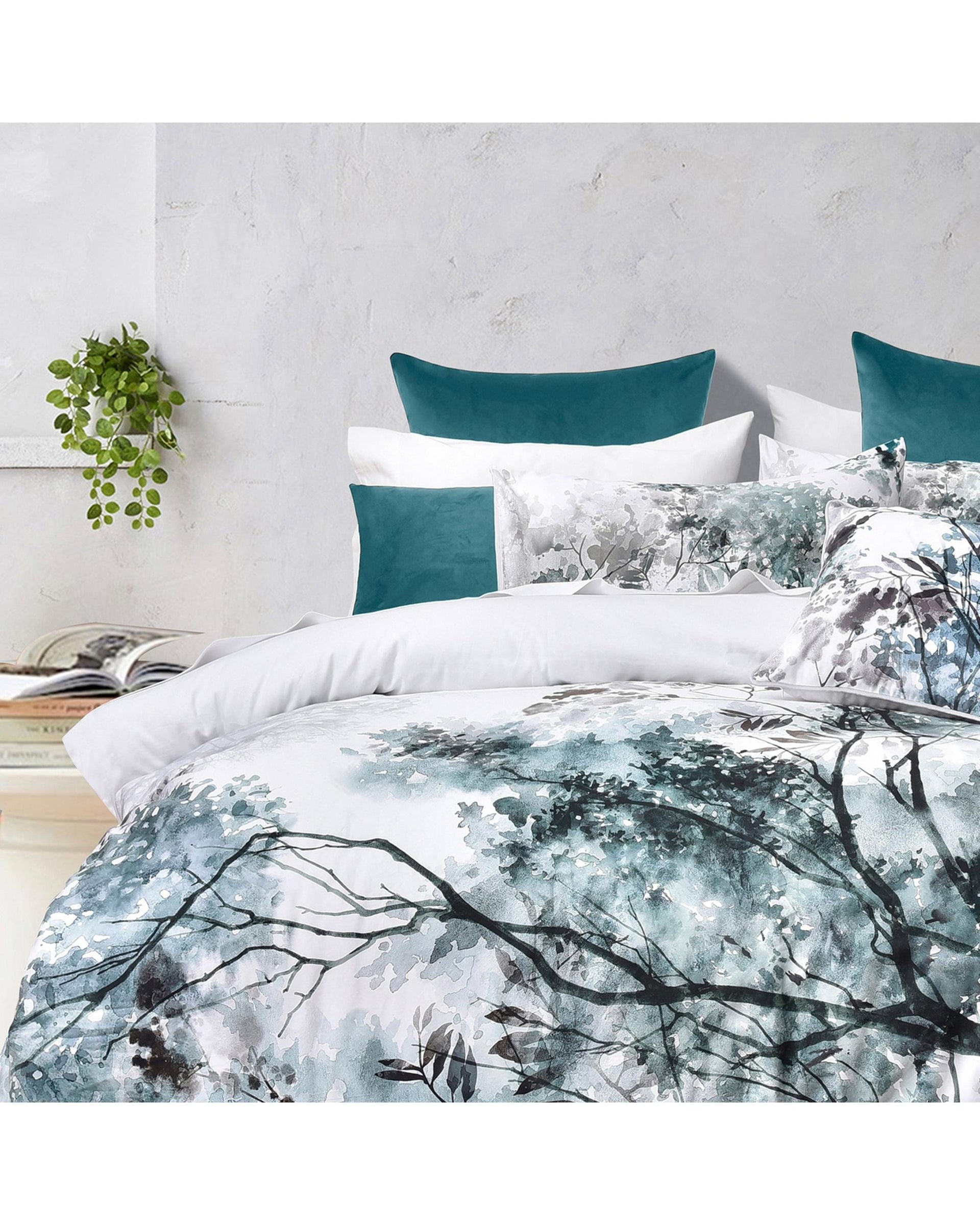 Bianca Bedding Quilt Cover Bianca Bedding SHERBROOKE White Cotton Sateen Quilt Cover Set