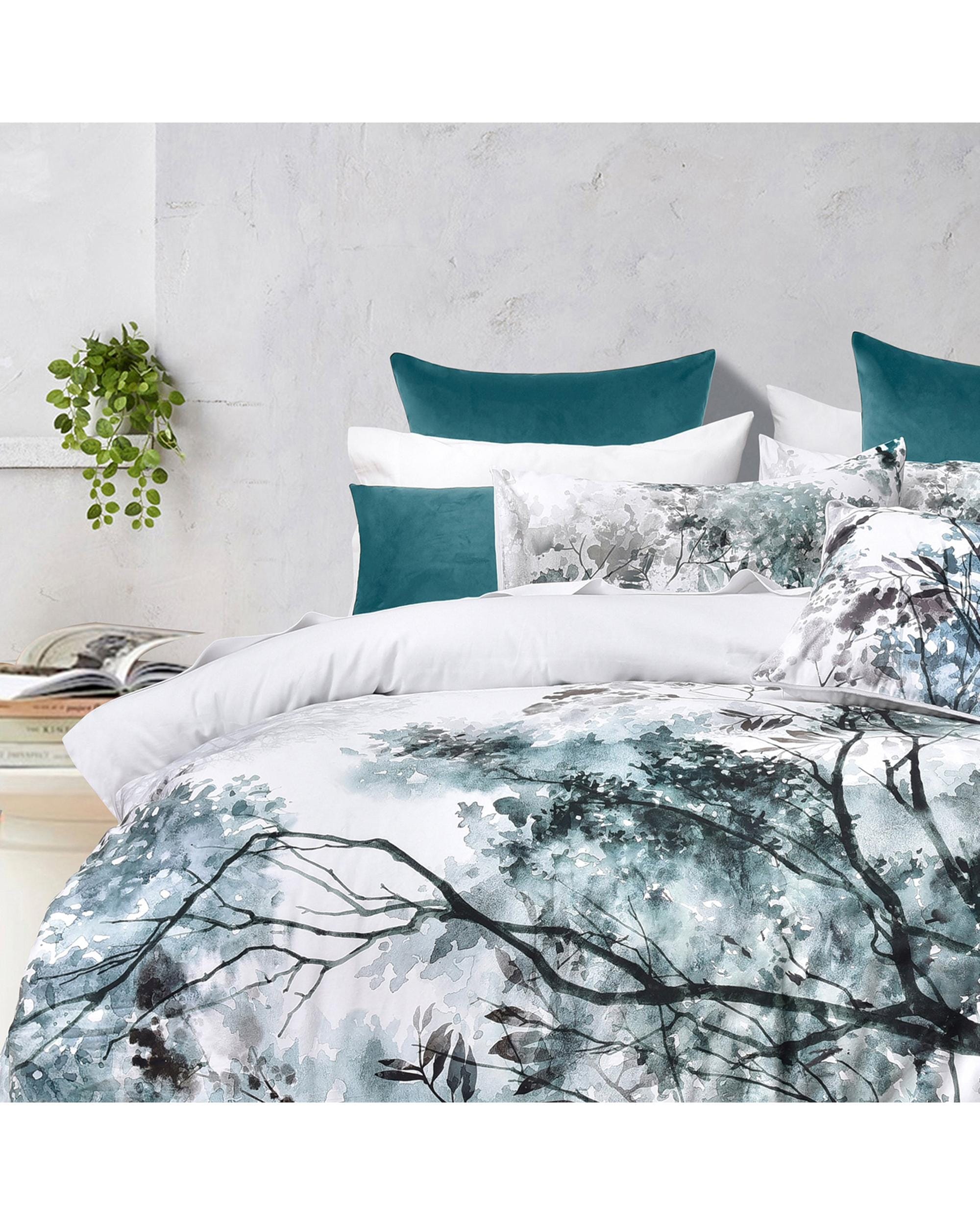 Bianca Bedding Quilt Cover Bianca Bedding SHERBROOKE White Cotton Sateen Quilt Cover Set