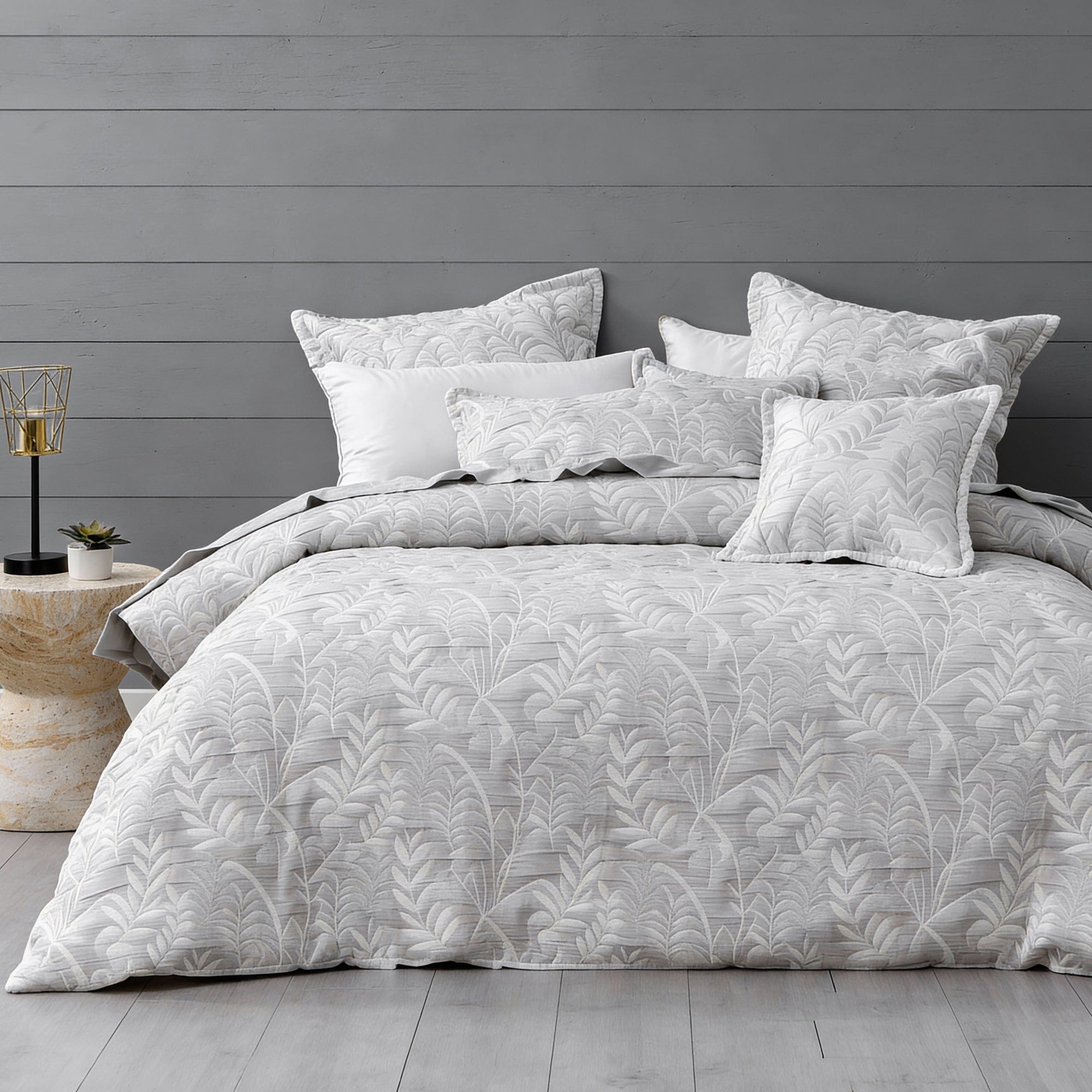 Bianca Bedding Quilt Cover Bianca Ember Grey Polyester/Cotton Quilt Cover Set