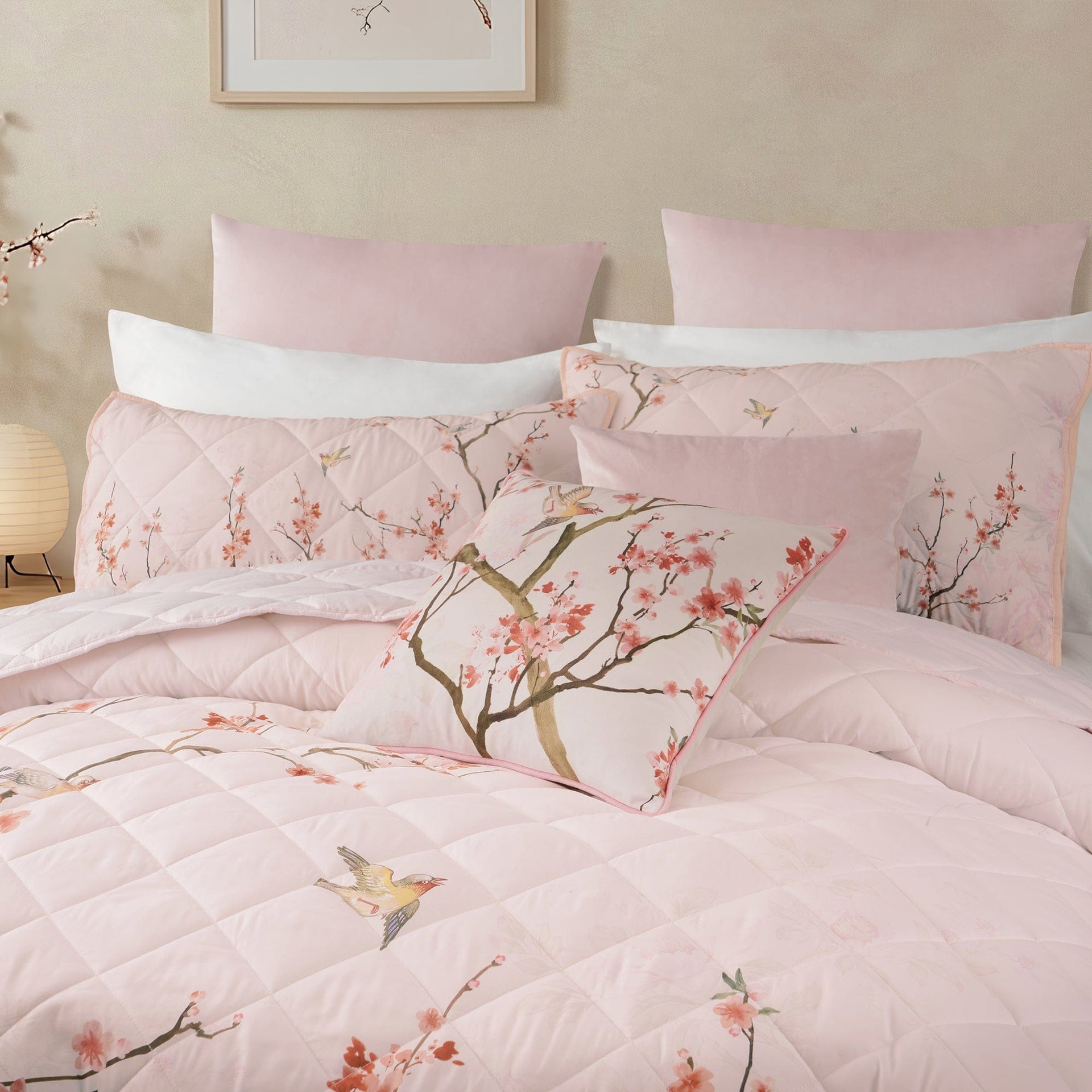 Bianca Bedding Bedspread Set Bianca Evelyn Blush Polyester Bedspread Set