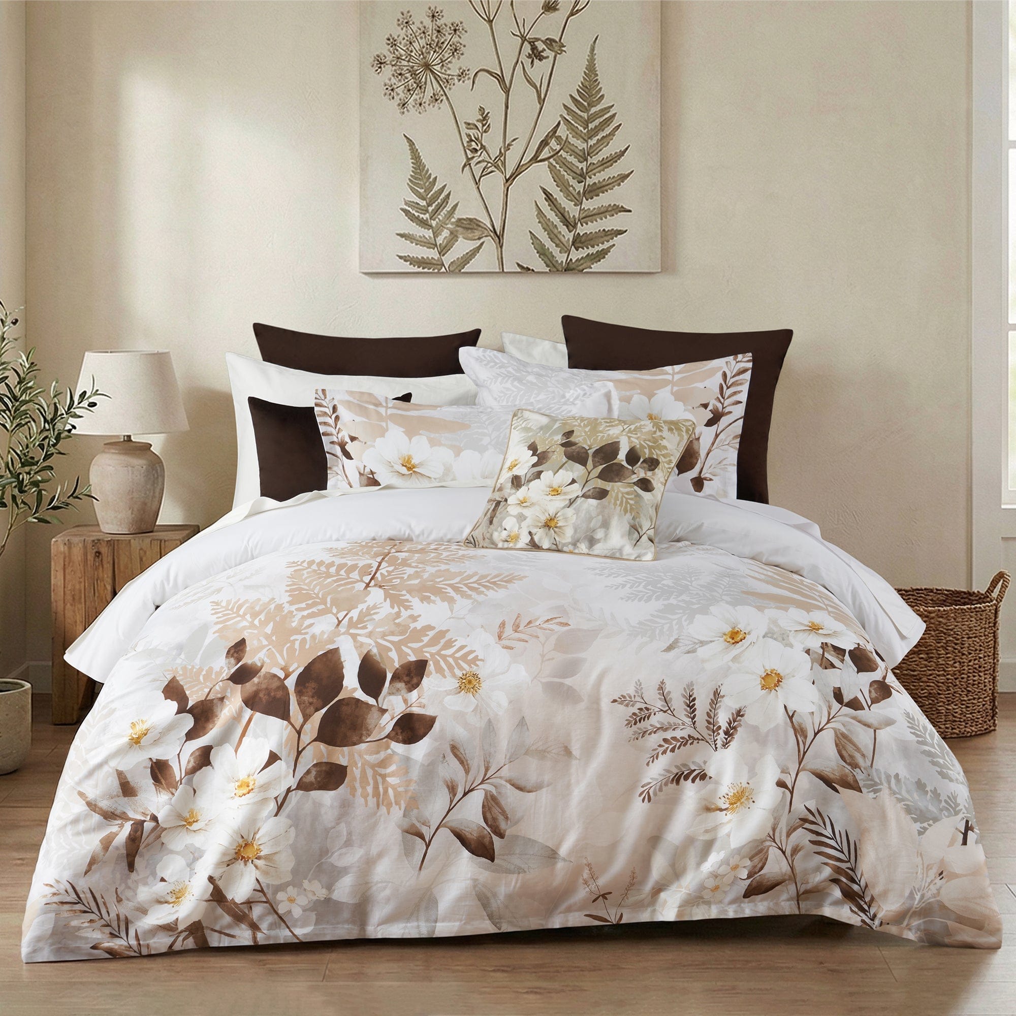 Bianca Bedding Quilt Cover Bianca Jubilee  Natural Cotton Sateen Quilt Cover Set