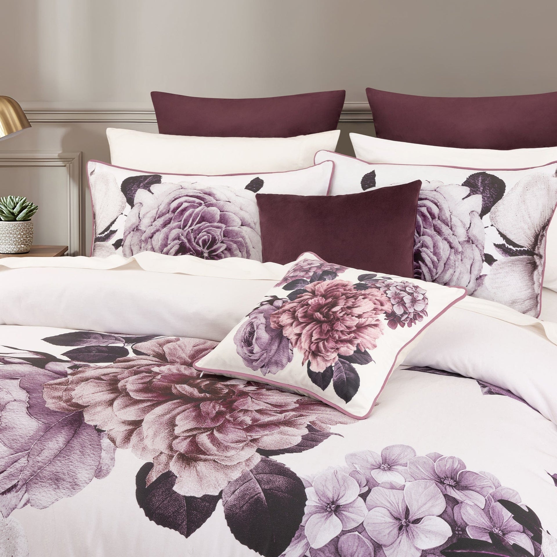 Bianca Bedding Quilt Cover Bianca Kiara Lavender Cotton Sateen Quilt Cover Set