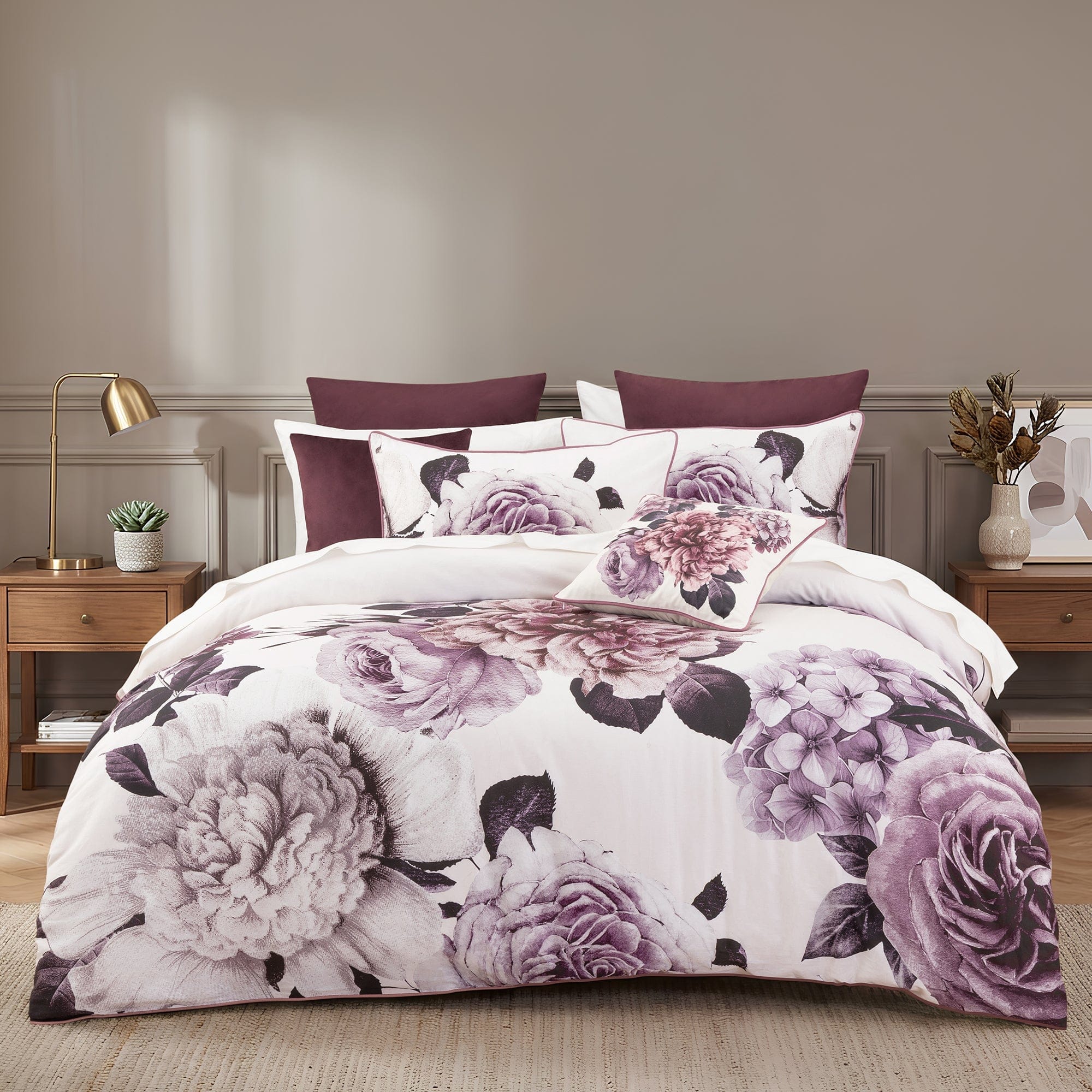 Bianca Bedding Quilt Cover Bianca Kiara Lavender Cotton Sateen Quilt Cover Set
