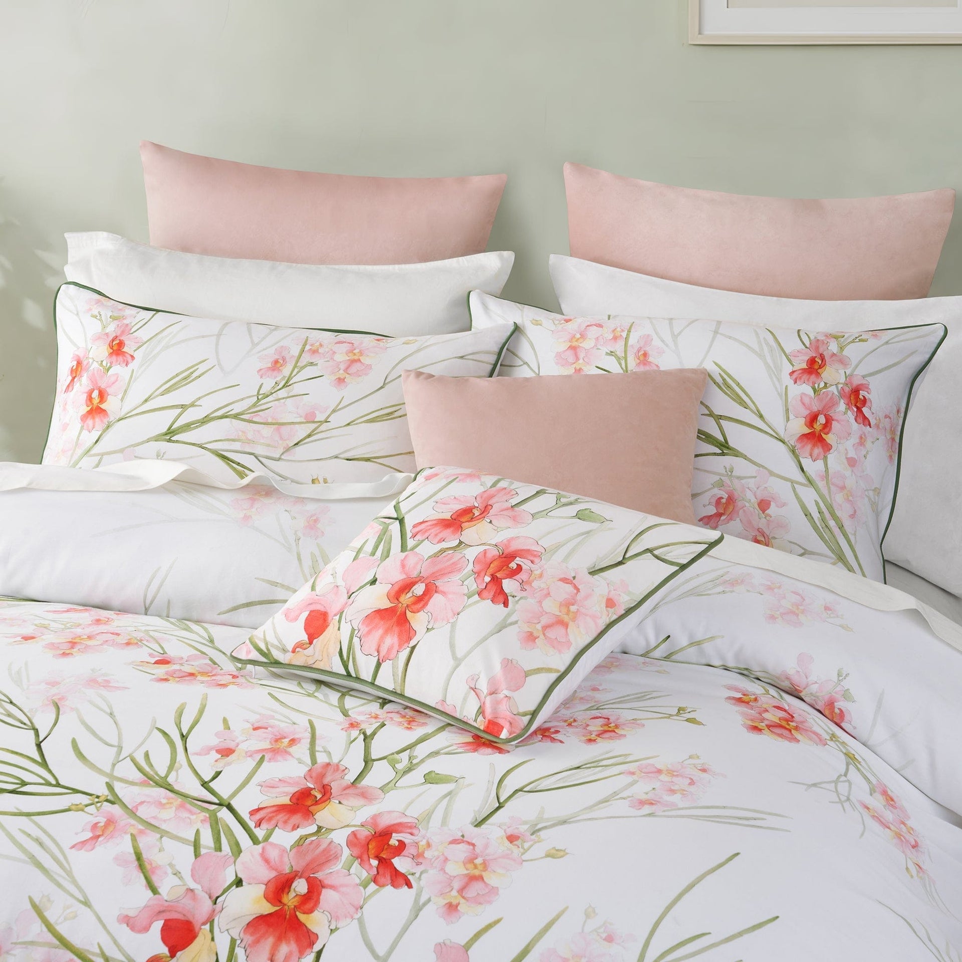 Bianca Bedding Quilt Cover Bianca Petalyn White Cotton Sateen Quilt Cover Set