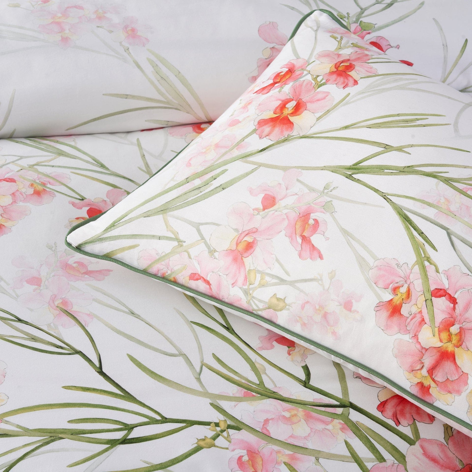 Bianca Bedding Quilt Cover Bianca Petalyn White Cotton Sateen Quilt Cover Set
