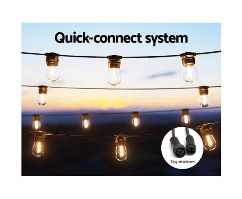 Big Bedding Australia Lamp 34m Solar Festoon Lights Outdoor 30 LED String Light Christmas