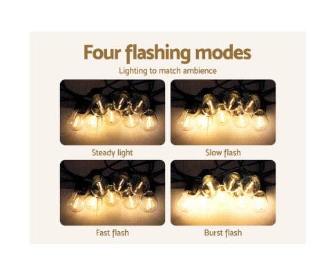 Big Bedding Australia Lamp 34m Solar Festoon Lights Outdoor 30 LED String Light Christmas