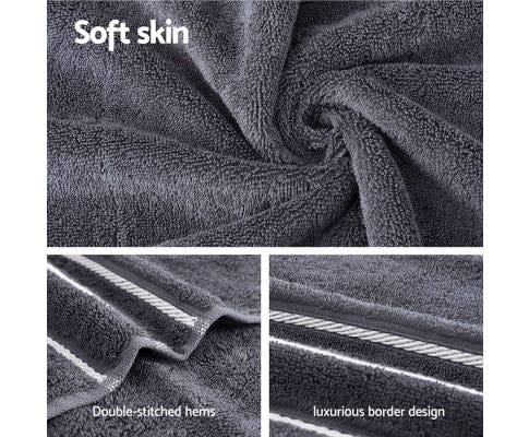 Big Bedding Australia Bathroom Towel Sets 6 Pack Bath Towels Set Cotton Towel Grey