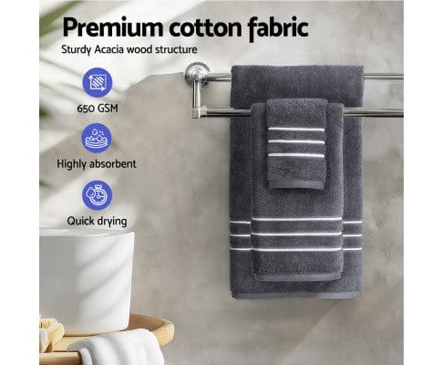 Big Bedding Australia Bathroom Towel Sets 6 Pack Bath Towels Set Cotton Towel Grey