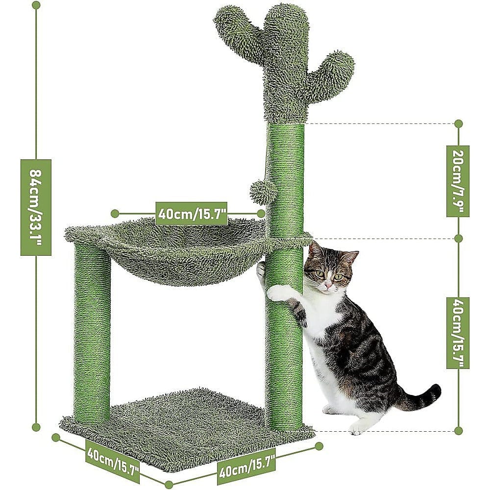 Big Bedding Australia Cat Tower Cactus Cat Tree Tower Scratching Post Scratcher Kitten Condo House Play Bed Toys