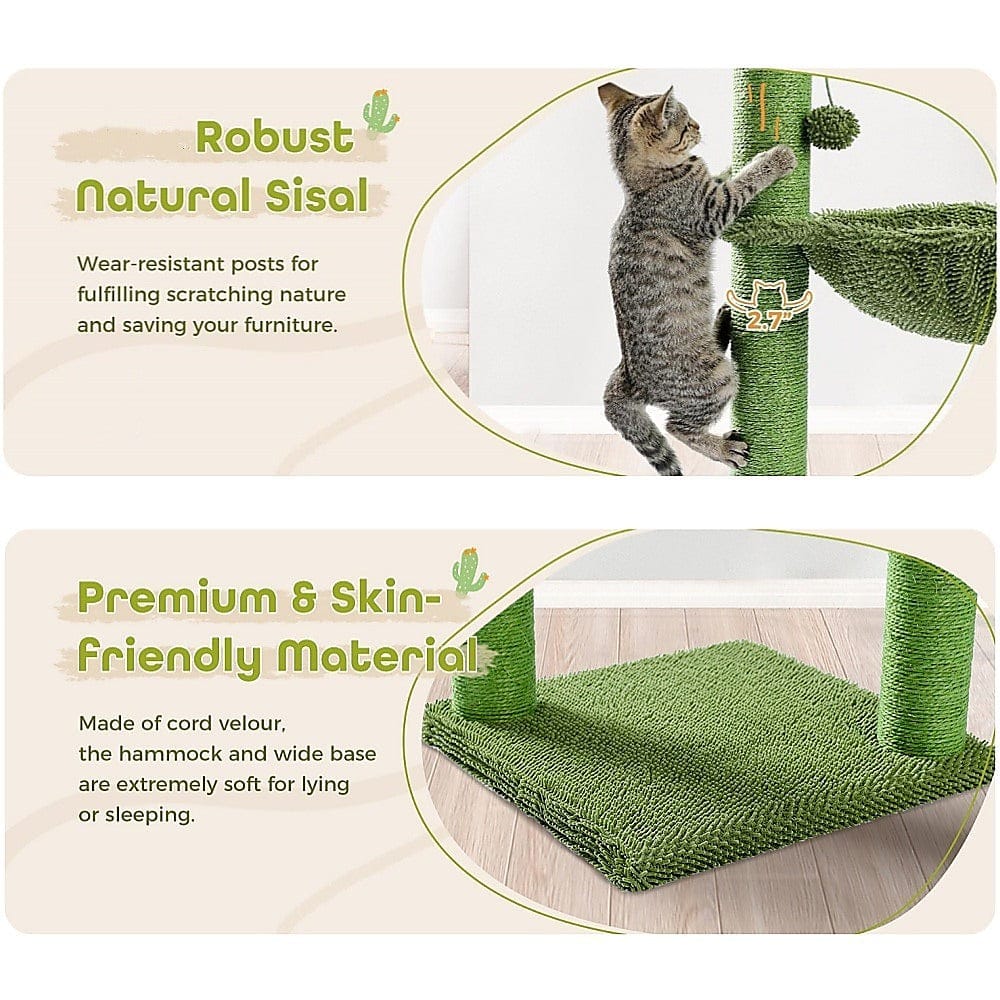 Big Bedding Australia Cat Tower Cactus Cat Tree Tower Scratching Post Scratcher Kitten Condo House Play Bed Toys