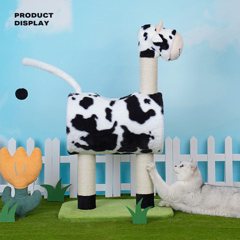 Big Bedding Australia Cat Tower Cow Cat Tree Scratching Post Scratcher Tower Condo House Hanging Toys 86cm Condition: Brand New