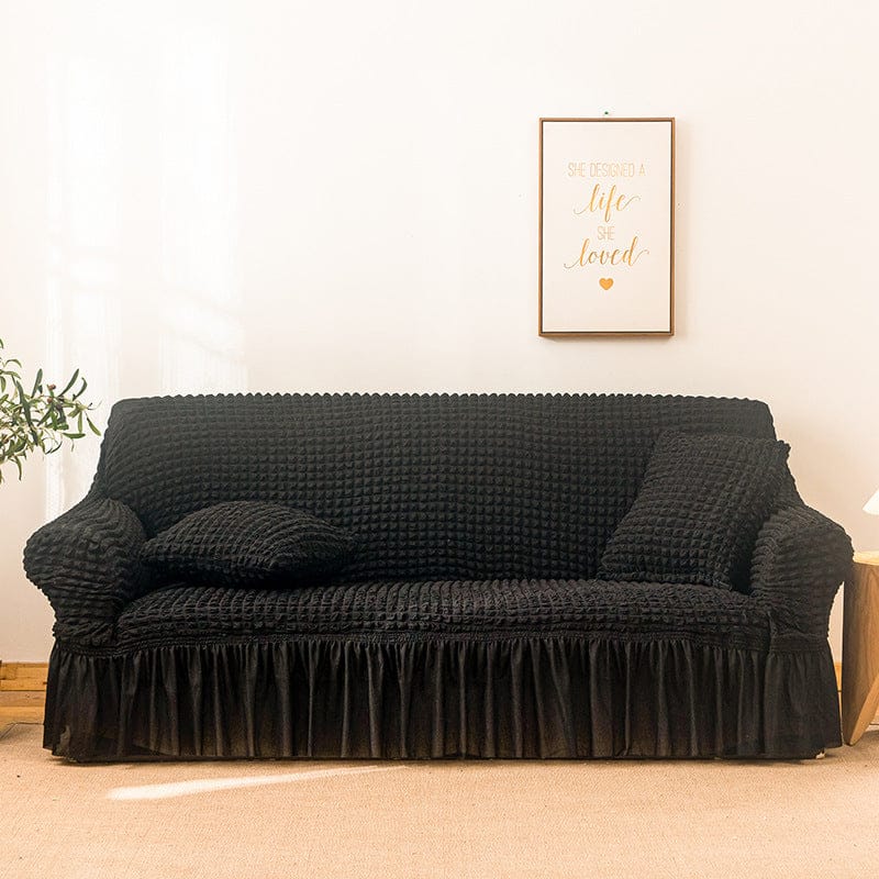 Big Bedding Australia Sofa Cover Elastic sofa cover black (235-300cm)