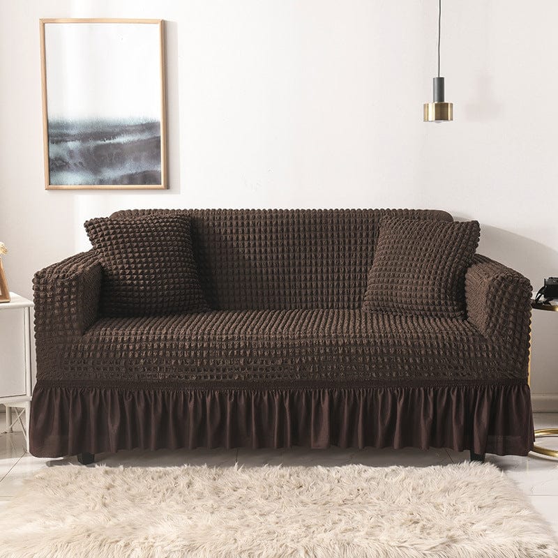 Big Bedding Australia Sofa Cover Elastic sofa cover coffee color (305-360cm)