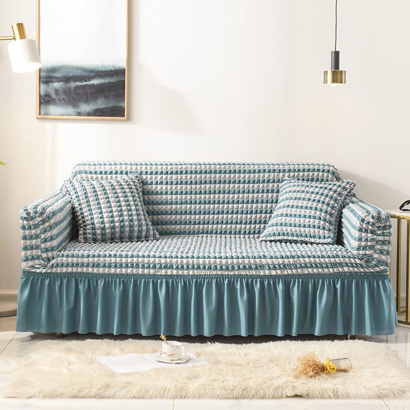 Big Bedding Australia Sofa Cover Elastic sofa cover-two-color blue (145-185cm)