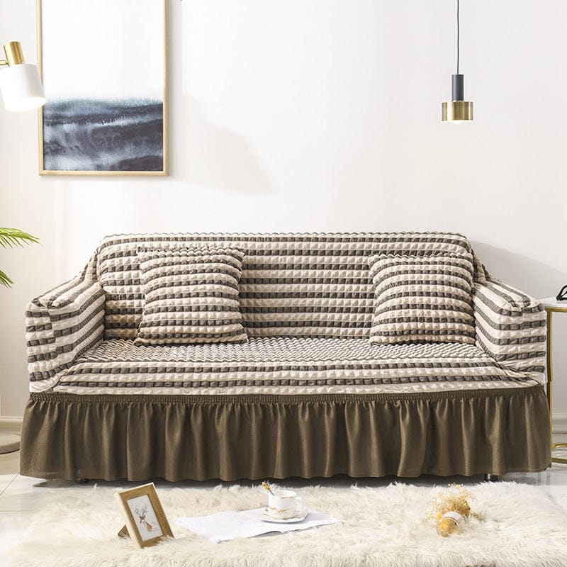 Big Bedding Australia Sofa Cover Elastic sofa cover-two-color coffee (90-140cm)