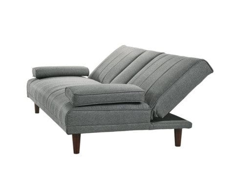 Big Bedding Australia Sofa Fabric Sofa Bed with Cup Holder 3 Seater Lounge Couch - Light Grey