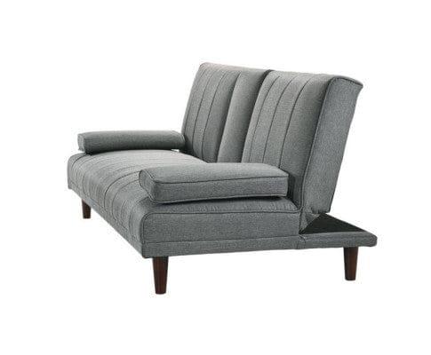 Big Bedding Australia Sofa Fabric Sofa Bed with Cup Holder 3 Seater Lounge Couch - Light Grey