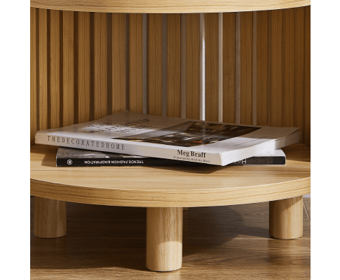 Big Bedding Australia Bedside Table Henley Round Wooden Bedside Table