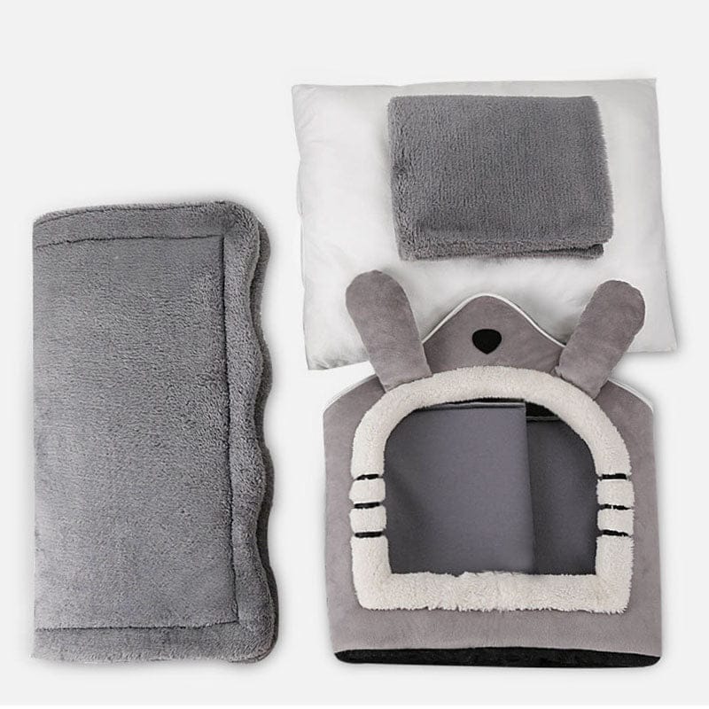 Big Bedding Australia Cat Bed Medium Dog House Bed Portable Cat Bed Removable Cushion Cat Cave, Foldable  Pets Puppy Kitten Rabbit