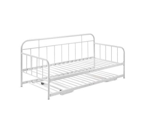 Big Bedding Australia Bedframe Metal Daybed Pop Up Trundle Sofa Bed Frame Single Size White
