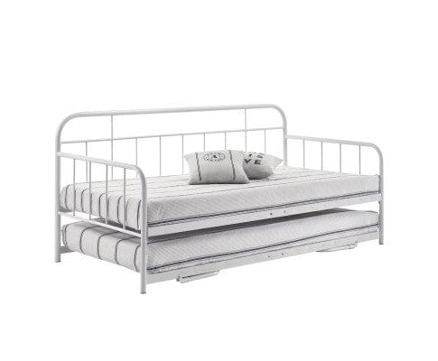 Big Bedding Australia Bedframe Metal Daybed Pop Up Trundle Sofa Bed Frame Single Size White