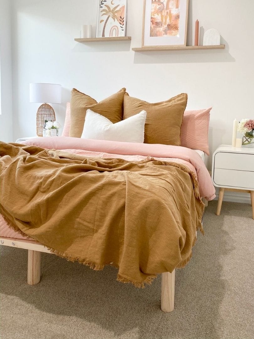 Big Bedding Australia Bedframe Natural Solid Wood Bed Base