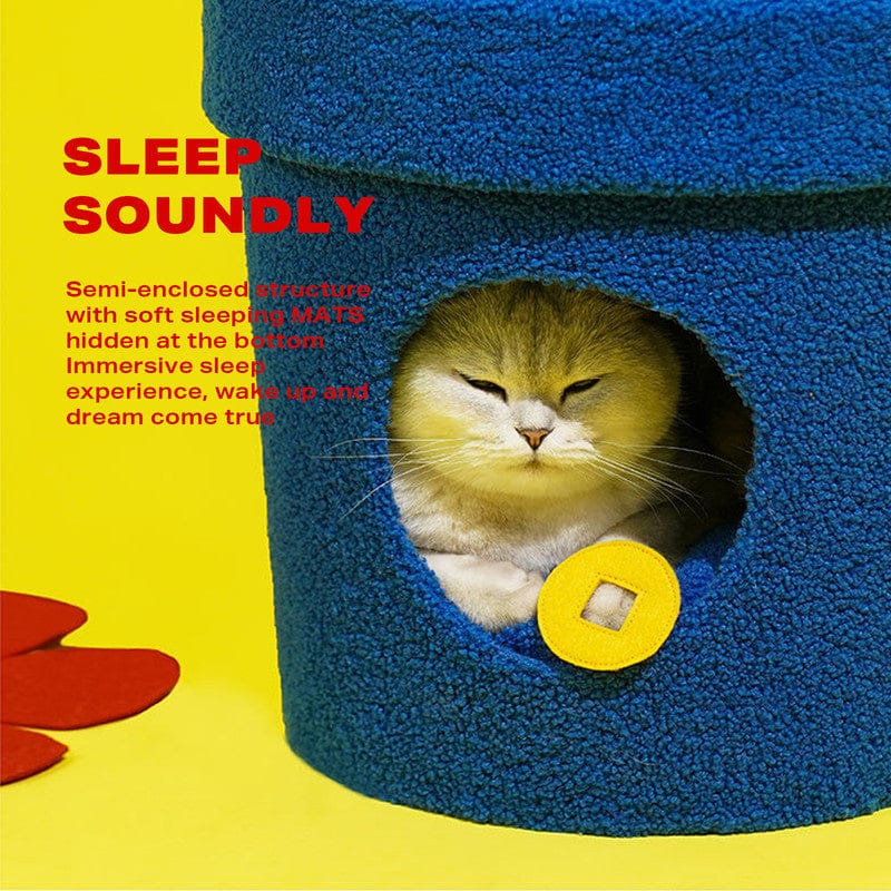 Big Bedding Australia Cat Tower Rich Flower Cat Tree with Scratcher Pole Cat Tower with Hidaway Cat Bed Furbulous Cat Tree