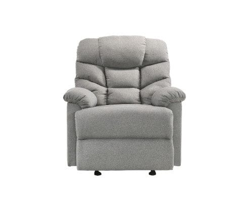 Big Bedding Australia Accent Chair Rocking Recliner Chair Swing Glider Light Grey Fabric