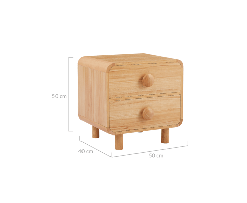 Big Bedding Australia Bedside Table Spencer Natural Bedside Table