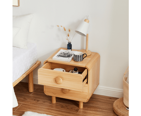 Big Bedding Australia Bedside Table Spencer Natural Bedside Table
