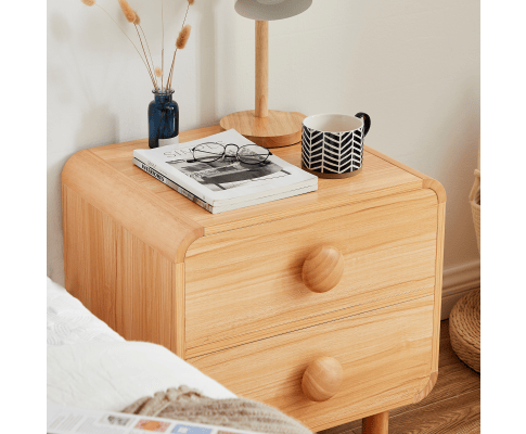 Big Bedding Australia Bedside Table Spencer Natural Bedside Table
