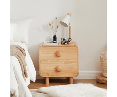 Big Bedding Australia Bedside Table Spencer Natural Bedside Table