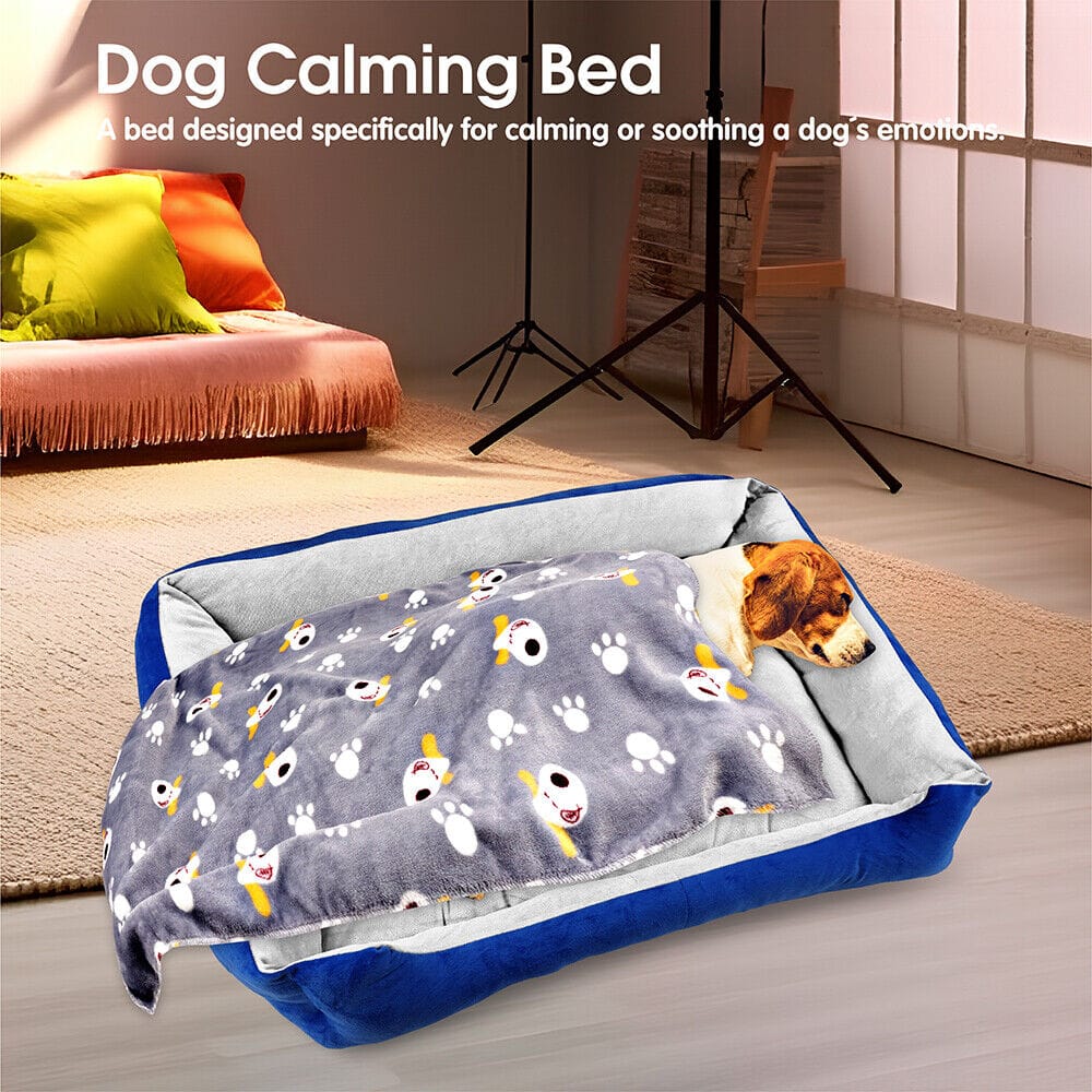 Big Bedding Australia Cat Bed Vaka Navy Dog Bed Pet Cat Calming Floor Mat Sleeping Cave Washable Extra Large 29701