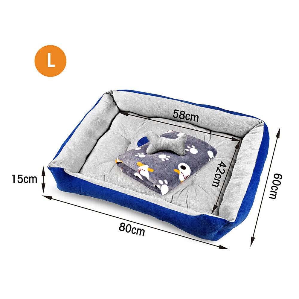 Big Bedding Australia Cat Bed Vaka Navy Dog Bed Pet Cat Calming Floor Mat Sleeping Cave Washable Extra Large 29701
