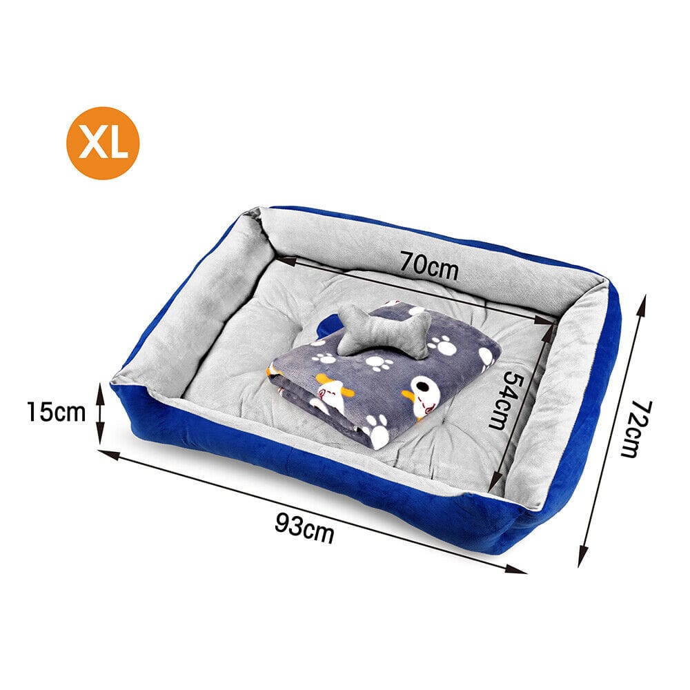 Big Bedding Australia Cat Bed Vaka Navy Dog Bed Pet Cat Calming Floor Mat Sleeping Cave Washable Extra Large 29702