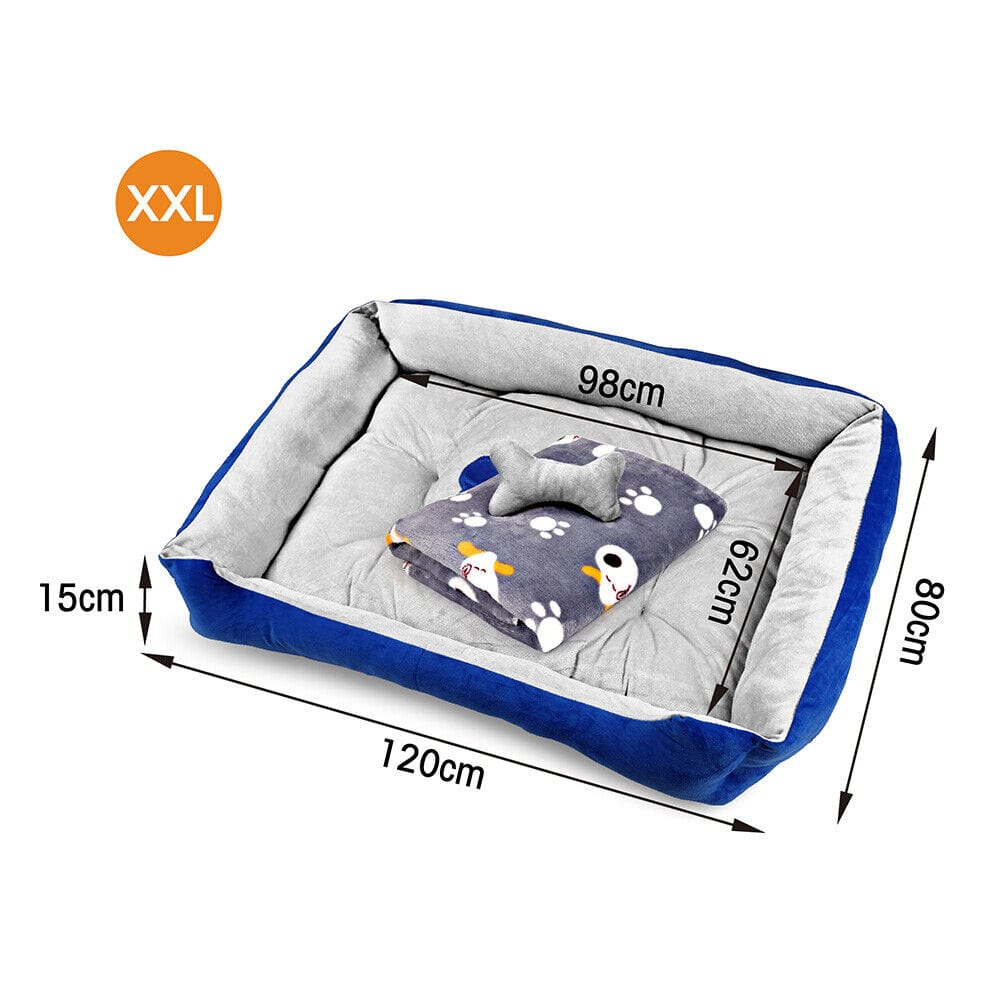 Big Bedding Australia Cat Bed Vaka Navy Dog Bed Pet Cat Calming Floor Mat Sleeping Cave Washable Extra Large 29703