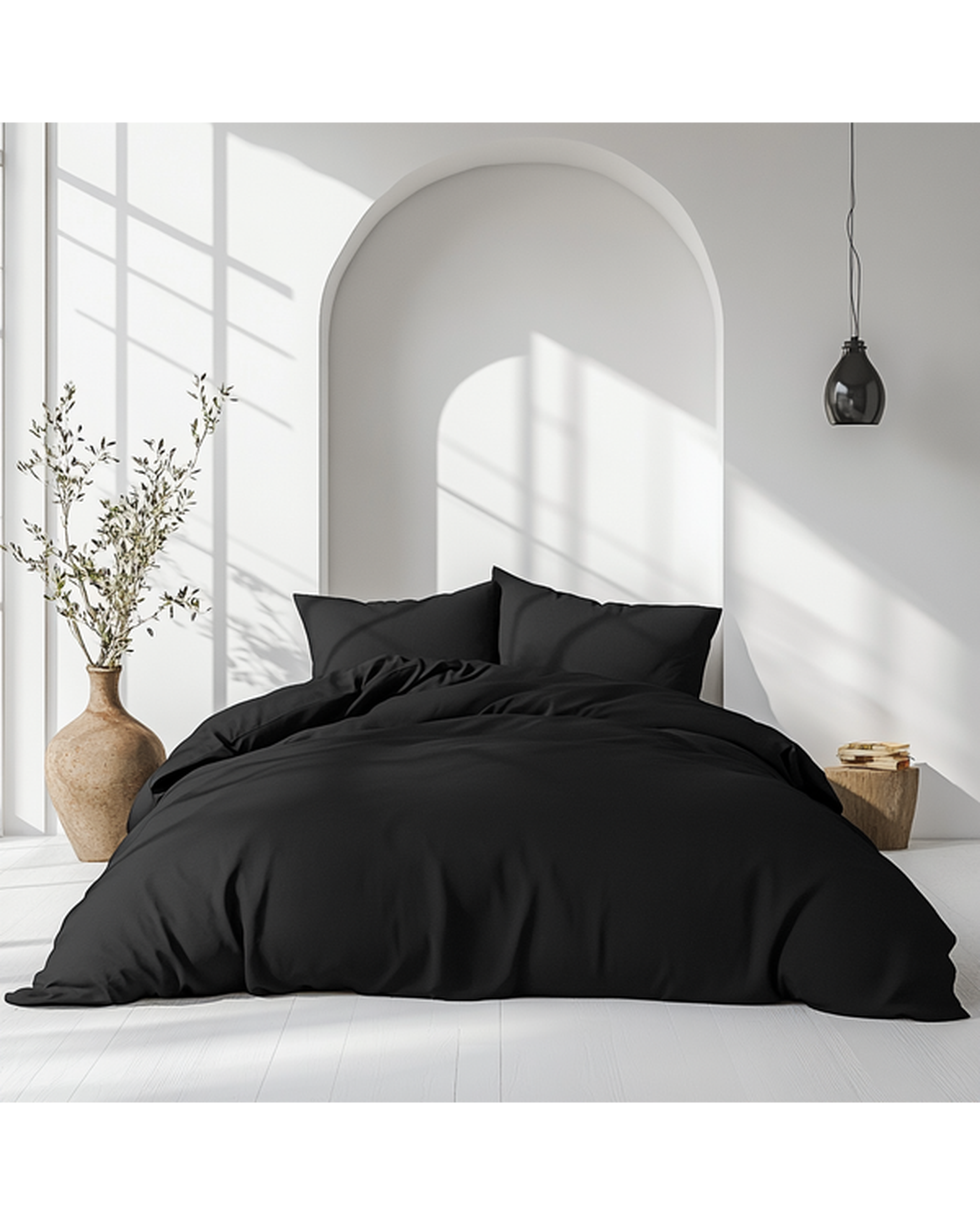 Amsons Quilt Cover Set - Black