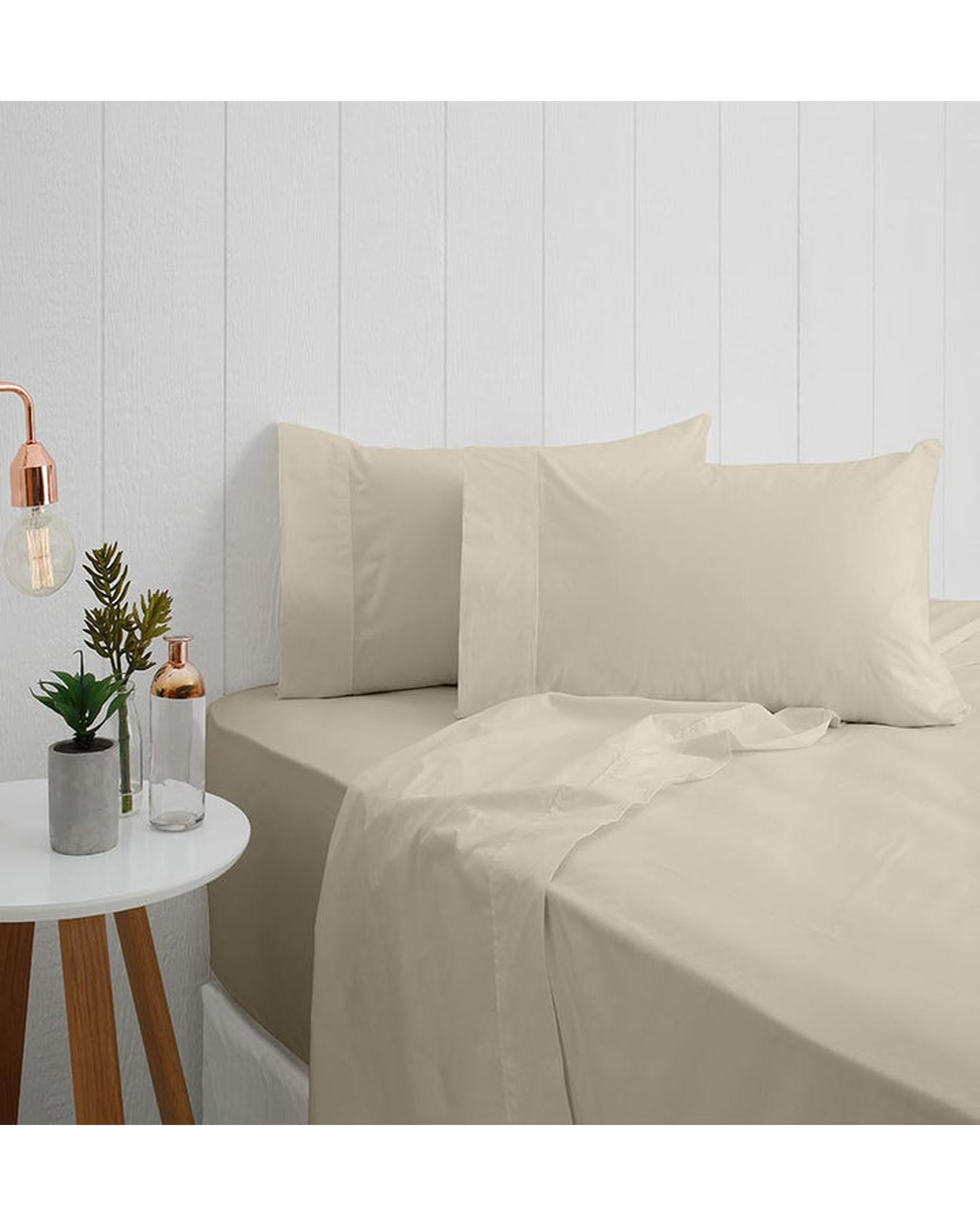 Odyysey Living Breathe Cotton Fitted Sheet - 250TC - PEWTER Odyssey Living