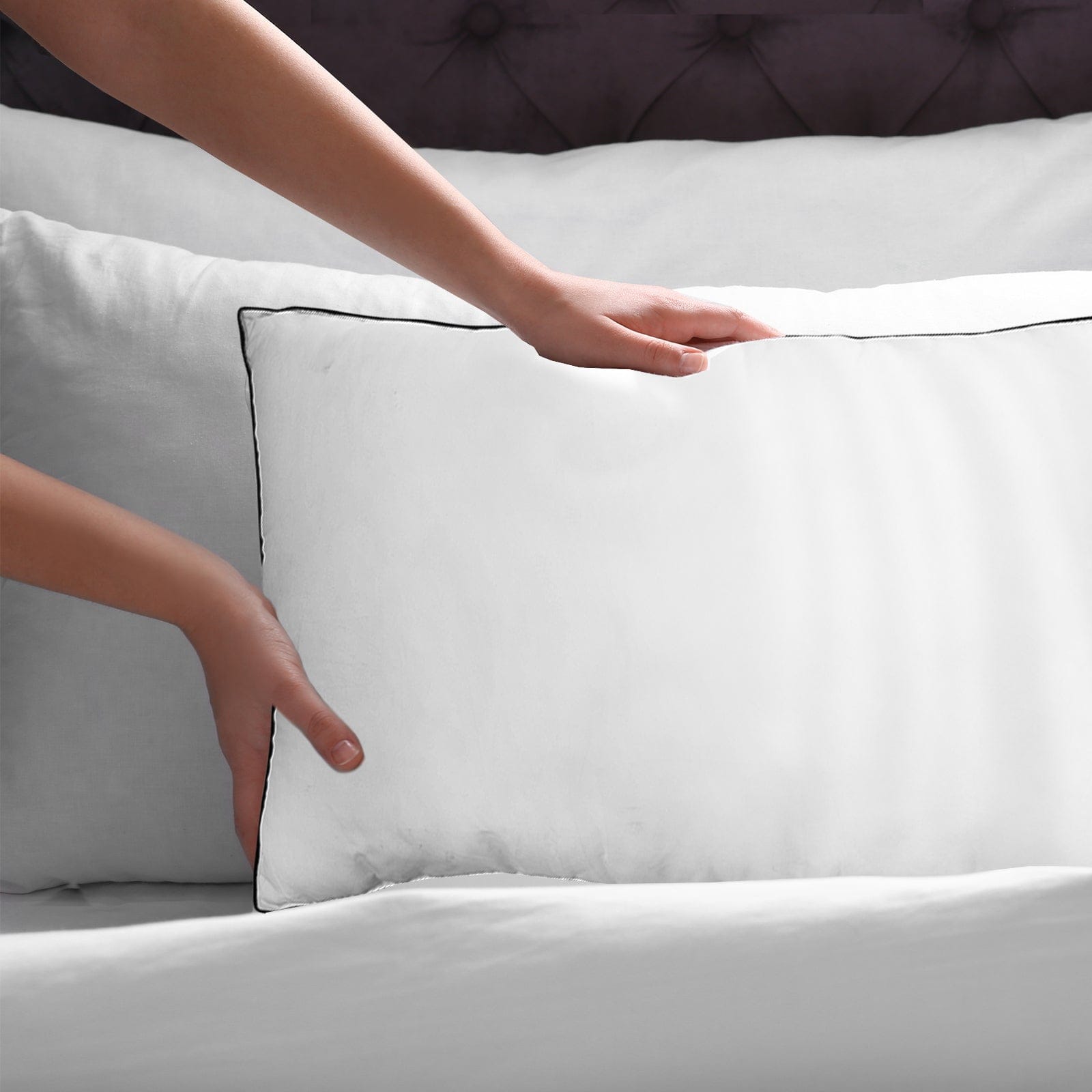 Casa Decor Pillows/Cushions Casa Decor Silk Blend Pillow Hypoallergenic Gusset Twin Pack