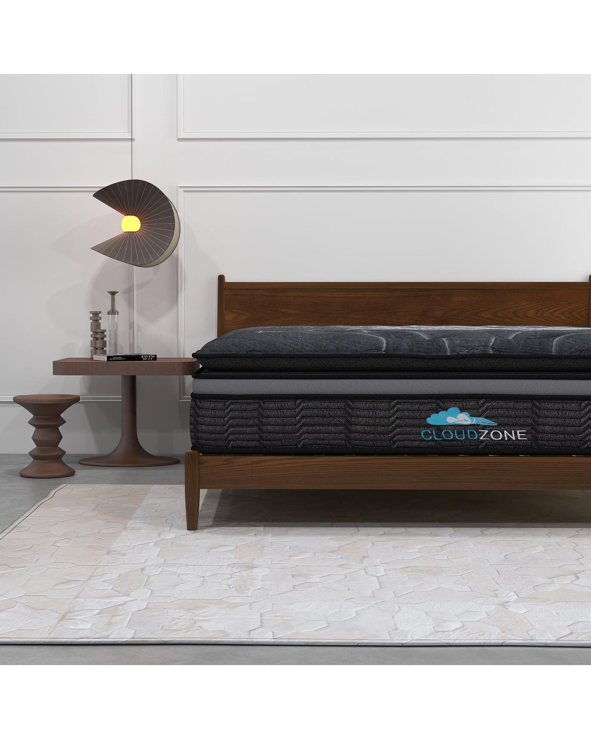 Casa Decor Mattresses Cloud Zone Double Layer Euro Top Pocket Spring Mattress Plush Medium Firm