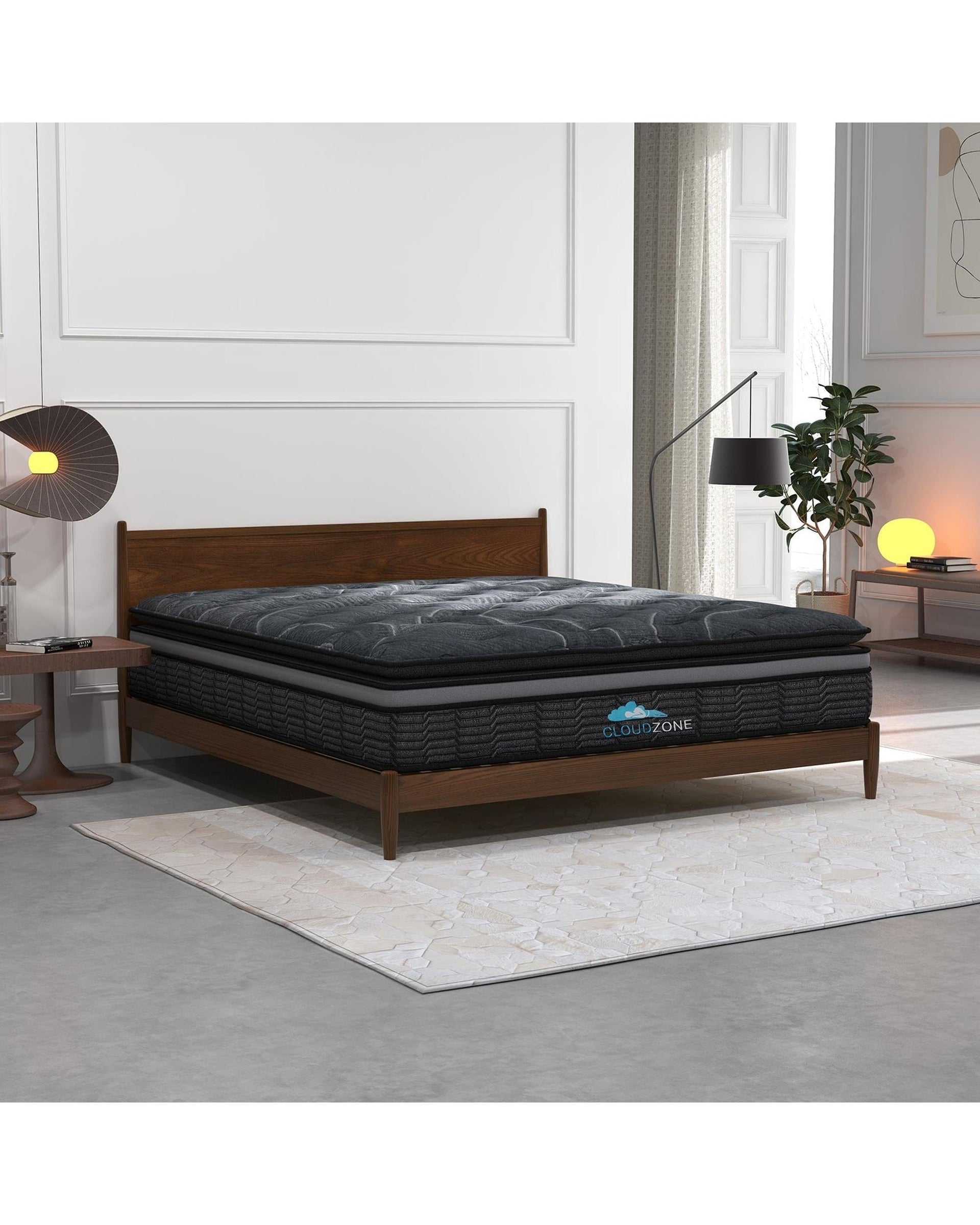 Casa Decor Mattresses Cloud Zone Double Layer Euro Top Pocket Spring Mattress Plush Medium Firm