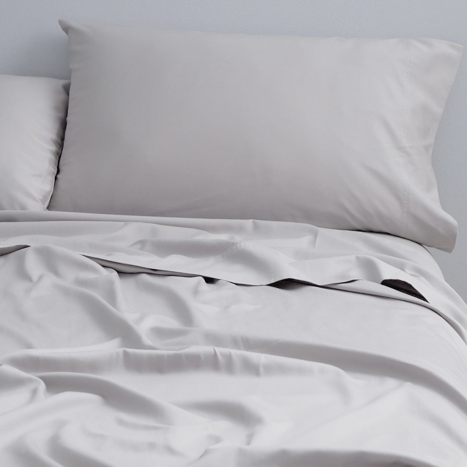 Cloud Linen Bed Sheets 250 Thread Count Organic Cotton Sheet Sets - Silver