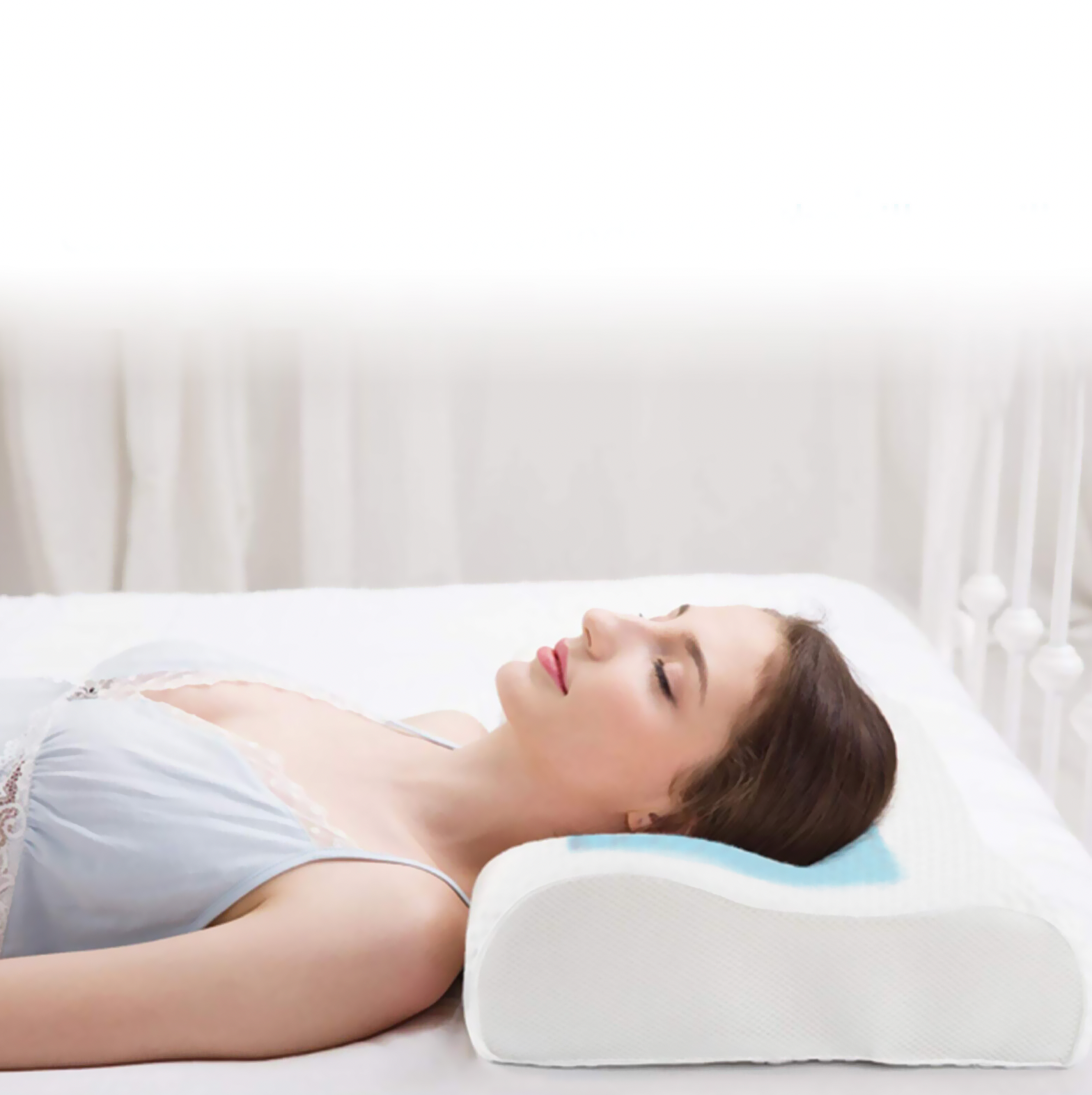 Luxor Standard Size Supreme Quality Memory Foam Cool Soft Gel Top Pillow Contour
